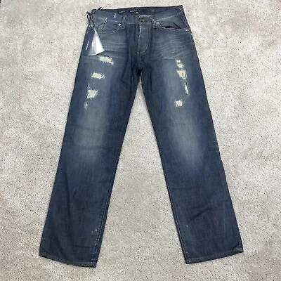 Miss Sixty Jeans Womens 28 Straight Leg Blue Mid Rise Y2K Vintage Deadstock 90s • £49.99