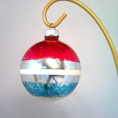 Vintage Mercury Glass Christmas Ornament Shiny Bright Mid Century Holiday Decor • $14.76