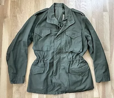 Vintage US ARMY M65 Field Jacket 1981 OG 107 Size Medium Long M - Scovill Zip • $24.95