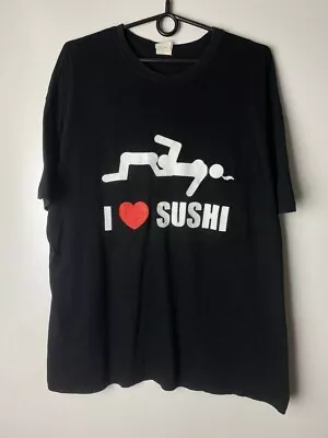 Pornstar I Love Sushi Vintage T-shirt Size XXL • $36