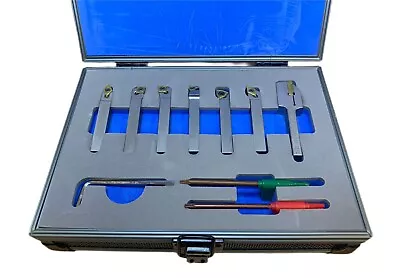 6mm Indexable Tool Set 7pc Turning Facing Threading Parting Set Harlingen Rdg • £99.50