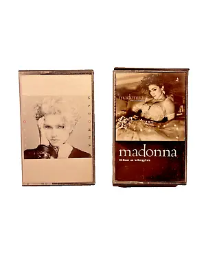 Vintage 1980's Madonna Cassettes Lot Of 2 - Madonna (1983) Like A Virgin (1984) • $9.99