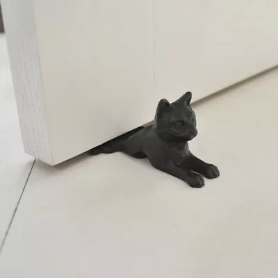 Cast Iron Door Stop Old Vintage Antique Cat Design Decorative Stopper Wedge NEW • $22.30