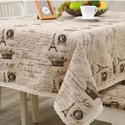 Rectangle Tablecloth Table Cloth Eiffel Tower Printed Home Decor • $6.22