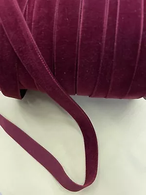 Wholesale Roll Burgundy Velvet Ribbon 50 Yards 5/8” • $18.99