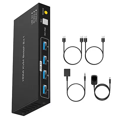 8K HDMI KVM Switch 1 Monitors 2 Computers 8K@60Hz HDMI 2.1 2 USB Ports • $85.89