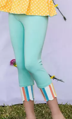 NWT Girls Matilda Jane Dream Chasers Rainbow Sherbert Cropped Legging Size 2 • $18.95