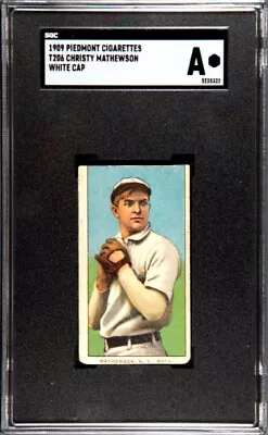 1909 T206 Christy Mathewson White Cap SGC A • $919.99