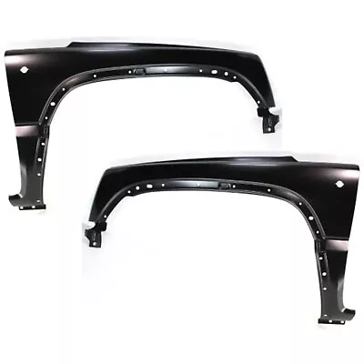 Fender Set For 2002-2004 Jeep Liberty Front Primed Steel W/ Molding Holes Pair • $178.98