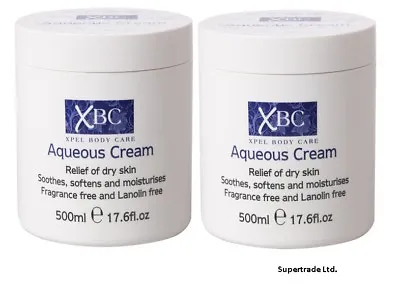 £5.60 • Buy XBC Aqueous Cream Fragrance & Lanolin Free Relief Dry Skin Moisturiser 500ml X 2