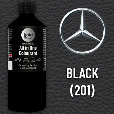 Leather Paint For MERCEDES Car Seat BLACK 201 250ml Dye Repairing Recolouring • £16.95