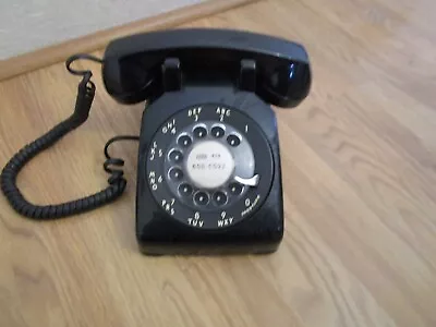 Vintage Bell System Western Electric Black Rotary Dial Desk Phone 500DM-Read • $22.50