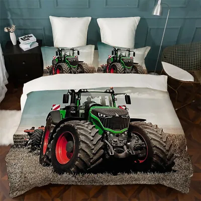 £23.99 • Buy Bed 3D Tractor Bedding Set Duvet Cover Home Bedclothes Quilt Cover Pillowcase
