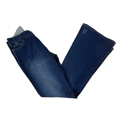 G Unit Jeans Womens Sz 7 Mid-rise Boot Cut Dark Blue Logo A-88 • £16.95