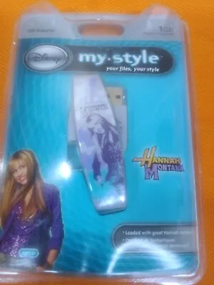 New Lexar Disney My Style Hannah Montana 1GB USB Bracelet Preloaded W/Content⚫ • $1.99