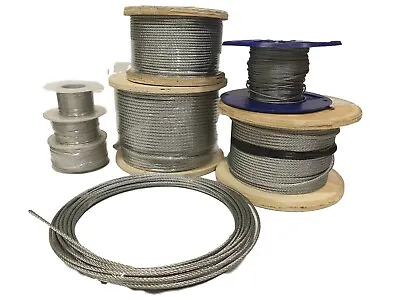 £2.20 • Buy Galvanized Wire Rope 7x7 Steel Core - Catenary - 1mm 1.5mm 2mm 3mm 4mm 5mm 6mm 