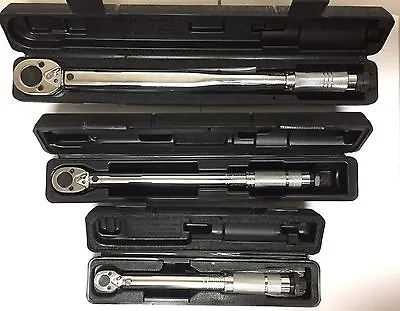 Flash Sale!  Torque Wrench Set  3 Pc 1/2  3/8  And 1/4  #209 • $46.99