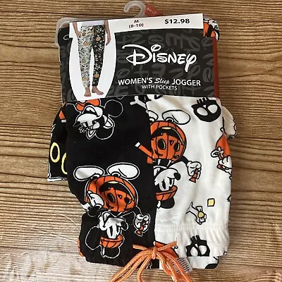 Disney Mickey Mouse Women's Plush Halloween Jogger Lounge Pants Size M 8 10 • $17.99