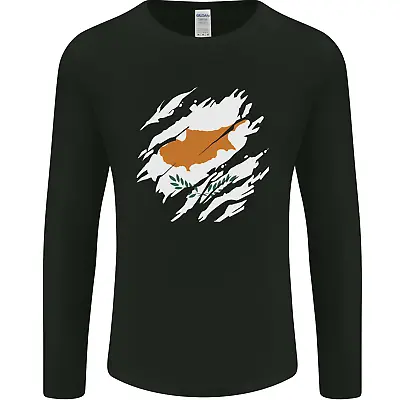 £10.99 • Buy Torn Cyprus Flag Cypriot Day Football Mens Long Sleeve T-Shirt