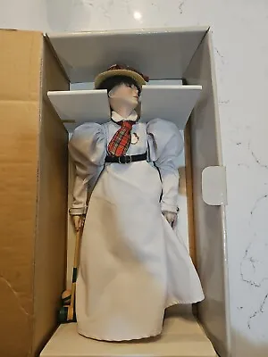 $70 • Buy 19” Norman Rockwell “croquet” Porcelain Doll, Curtis Publishing Co., 1988 In Box