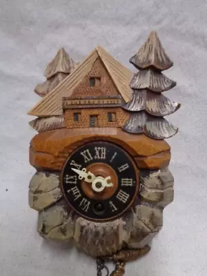 Miniature Cuckoo Clock Not Working Germany ? 1950 1960 ? AS IS But Looks Nice • $29.99