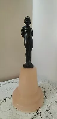  Vtg Nude Lady Figurine Statue On Glass Stand Frankart Style Deco • $179.99