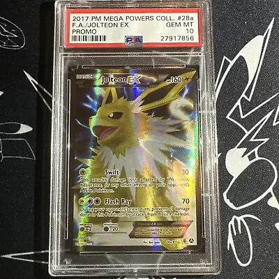 JOLTEON EX 28a/83 FA PROMO PSA 10 GEM MINT MEGA POWERS COLLECTION 2017 POKÉMON • $170