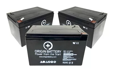 Mongoose J3 Bike Battery Kit - 3 Pack 12V 12AH SLA AGM • $108.95