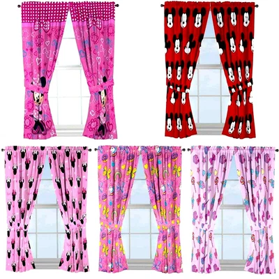 $54.99 • Buy Window Curtain Panels Drapes Blackout Disney Pink Girls Kids Bedroom Home Decor