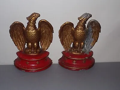 American Eagle Bookends Sexton 1920s Painted Metal • $30