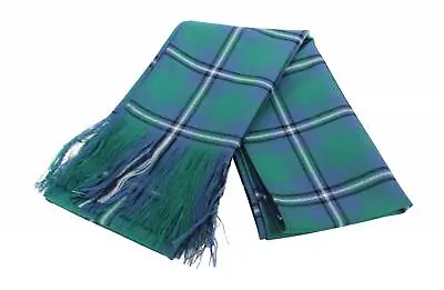 Traditional Scottish Tartan 100% Wool Plain Full Fringed Sash - Irvine  • £34.95