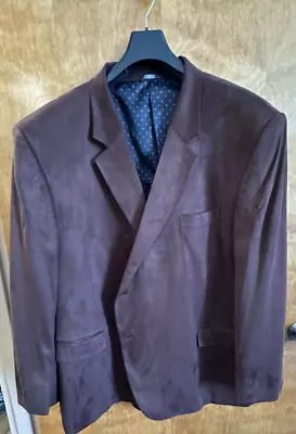 Mens Used Oakhill / 5XL 62-64 /Brown Suede / Sport Coat • $100