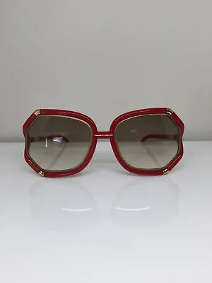 New Vintage Ted Lapidus Paris Sunglasses C. Red & Gold Original France Sunglass • $314.99