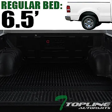 Topline For 2004-2014 Ford F150 6.5 Feet Rubber Truck Bed Trunk Mat Liners - Blk • $88