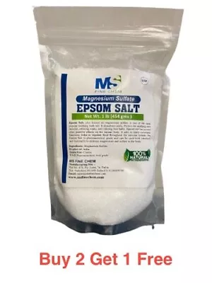 Magnesium Sulfate(Epsom Salt) 100% Pure Natural Organic USP Grade - 1 LB • $10.75