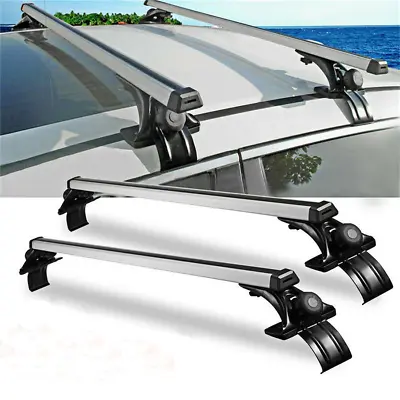 2x 48 Inch Car Roof Rack Cross Rail Bar Luggage Bicycle Boat Carrier Adjustable • $159.89