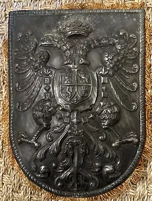 Charles V Holy Roman Empire Display Shield By Marto Of Toledo Spain Silver Plate • $34.99