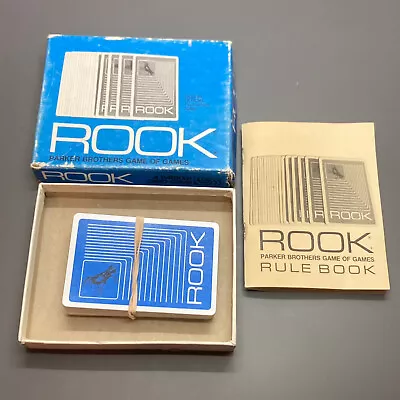 Vintage 1972 ROOK Card Game By Parker Brothers Blue Rule Book Included- Complete • $12