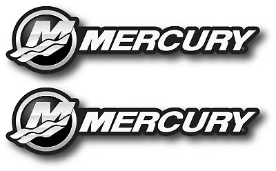 2x Mercury Decal Sticker Us Made Truck Vehicle Fishing Boat Outboard Car Window • $39.99