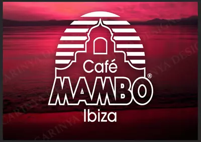 CAFE MAMBO IBIZA CLUB Sunset Dance INSPIRED Pub Shed Bar Man Cave Metal SIGN Tin • £6.99