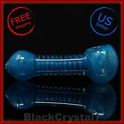 4 In Handmade Steel Blue Revolved Helix Specter Tobacco Smoking Bowl Glass Pipes • $13.99