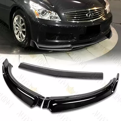 For 07-09 Infiniti G35/g37 Sedan Painted Black Front Bumper Spoiler Splitter Lip • $104.24