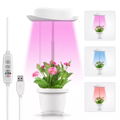 2X USB LED Grow Light Dimming Indoor Plant Flower Veg Hydroponic UV Growing Lamp • $9.48