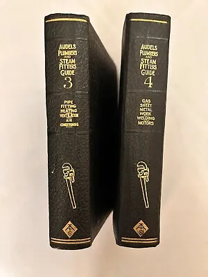 Vintage Audels Plumbers And Steam Fitters Guide Volumes 3-4 Illustrated 1949 • $30