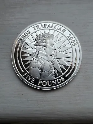 Solid Silver Roof Five Pound Coin 2005 Trafalgar Admiral Villeneuve With COA • £22.99