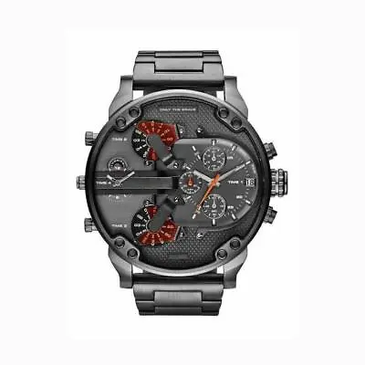 Men White Watch Dz7419 Big Mr Daddy 2.0 Chronograph Gunmetal Bnib 2022 • $28.99