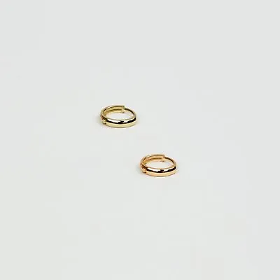 14k Solid Gold Dainty Hoop Earring Tiny Huggie Hoop Earrings Cartilage Single • $49.50