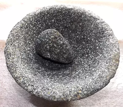 Vintage Mexican  Stone Molcajete Mortar & Pestle • $24.99