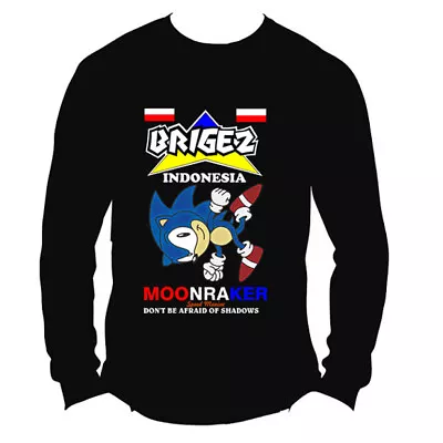Longsleeve Tshirt Brigez Moonraker Indonesia Casual Unisex T-Shirt Cotton • $22.99