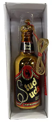 Vintage Dept 56 Mercury Glass Handblown Beer Bottle  Stud Suds  Ornament  NIB • $12.99